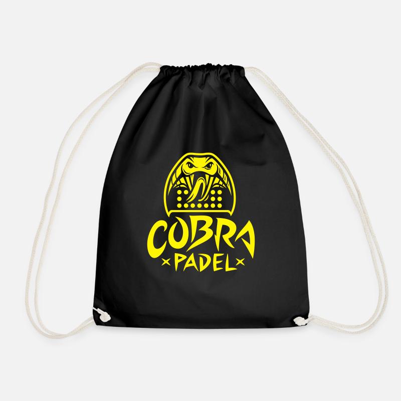 Cobra padel. Yellow version - Drawstring Bag - black