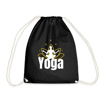 Yoga méditer - Sac de sport léger - noir - Devant