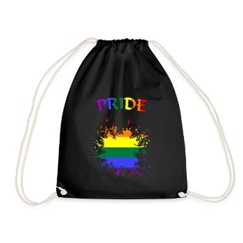LGBTQ Pride - Turnbeutel - Schwarz - Vorne