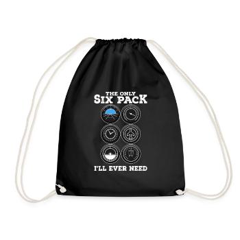 Pilote avion voler à voile tenue hommes - Sac de sport léger - noir - Devant