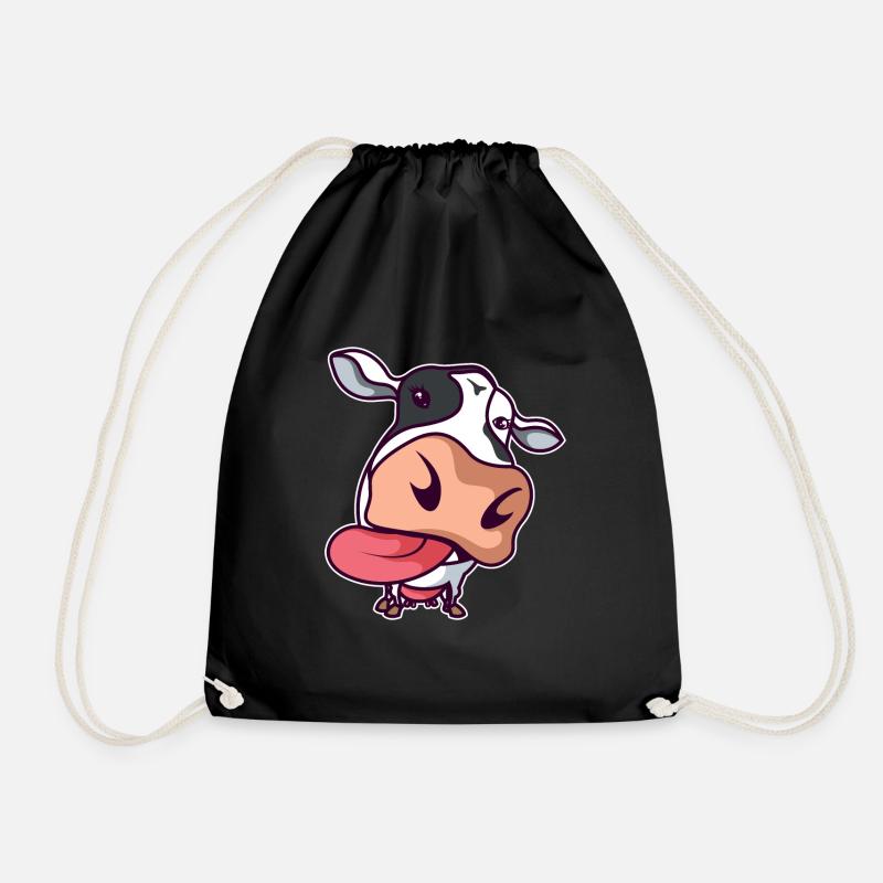Vache fermier éleveurs animaux de ferme - Sac de sport léger - noir