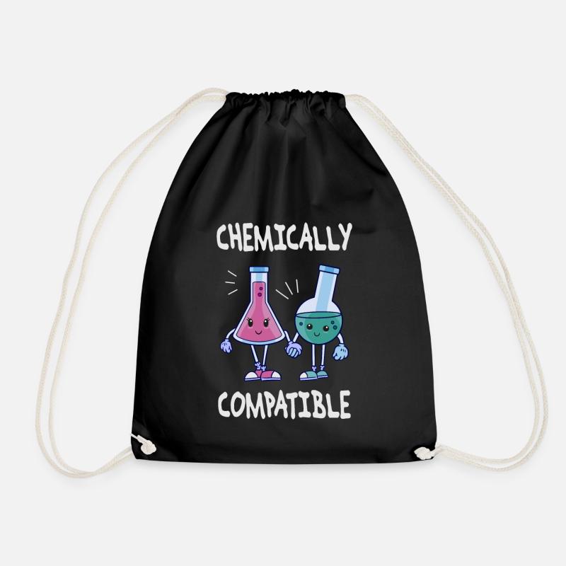 Chemically compatible In Love Chemistry & Science - Drawstring Bag - black