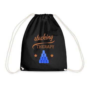 CUP STACKING SPORT STACKING THERAPY - Drawstring Bag - black - Front
