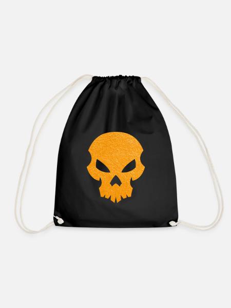 Totenkopf - Turnbeutel - Schwarz