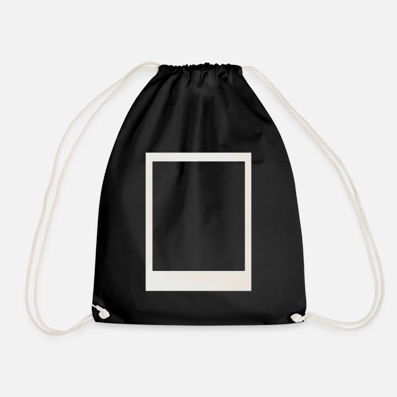 Photo Frame Photo Frame Photo - Drawstring Bag - black