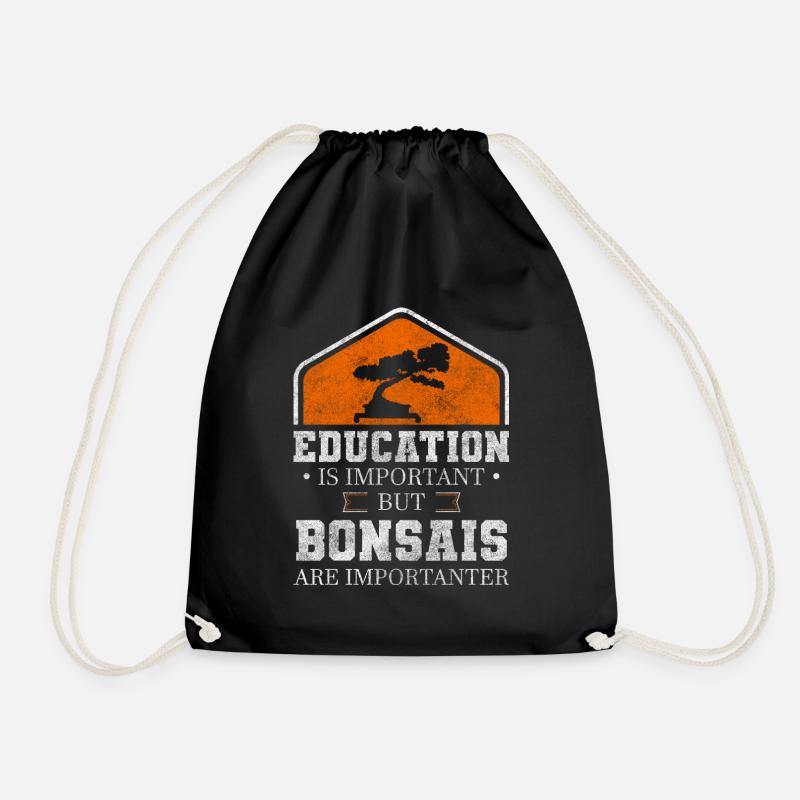 Bonsai Tree, Asia, Tree, Nature - Drawstring Bag - black