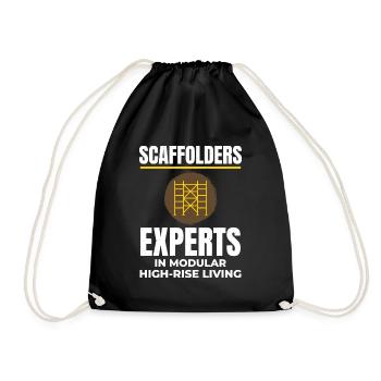 Scaffolder Scaffold Builder Scaffolding Platform - Drawstring Bag - black - Front