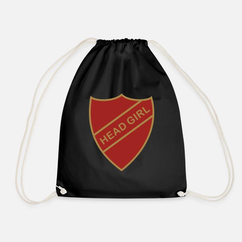 Head Girl Badge - Drawstring Bag - black
