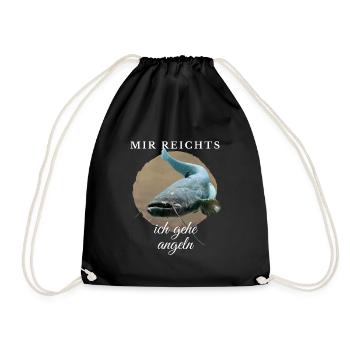 Mir reichts ich gehe angeln - Angler angeln Fisch - Turnbeutel - Schwarz - Vorne