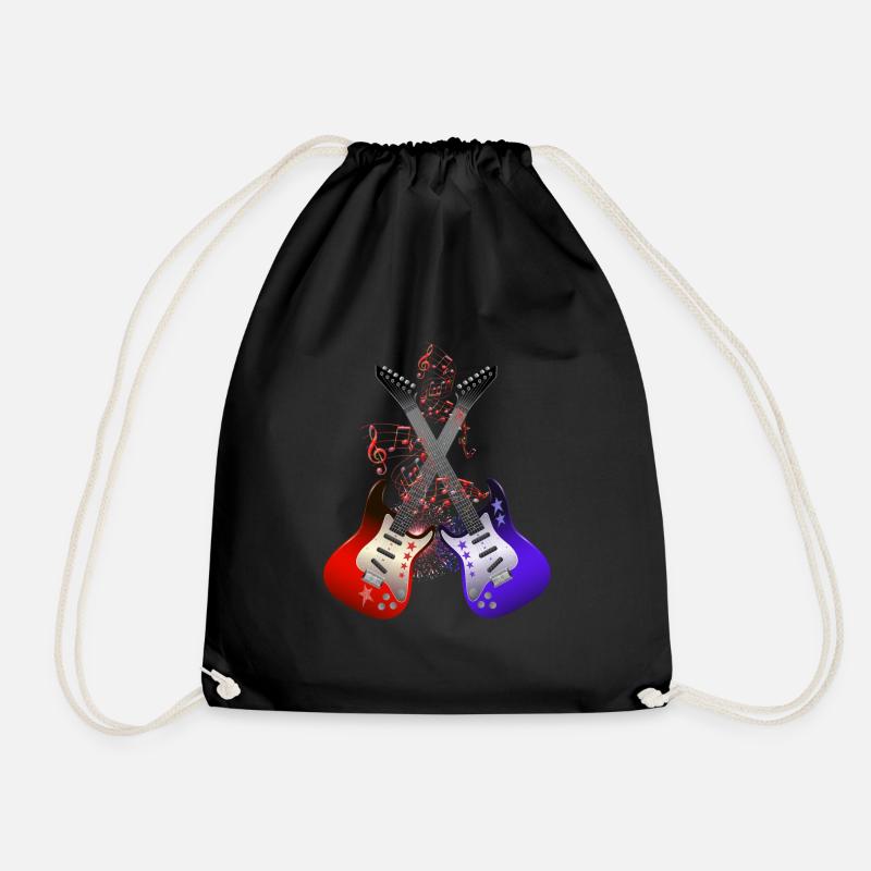 2 Guitares - Sac de sport léger - noir