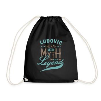 Ludovic tshirt personnalisé prénom ludovic - Sac de sport léger - noir - Devant