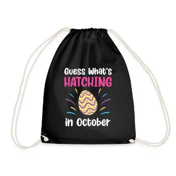Devinez ce qui éclost en octobre Baby Surprise - Sac de sport léger - noir - Devant