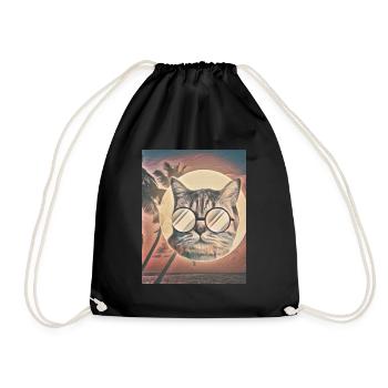 Katzen-Sommerflavour - Turnbeutel - Schwarz - Vorne