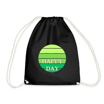 HAPPY DAY 1 - Turnbeutel - Schwarz - Vorne