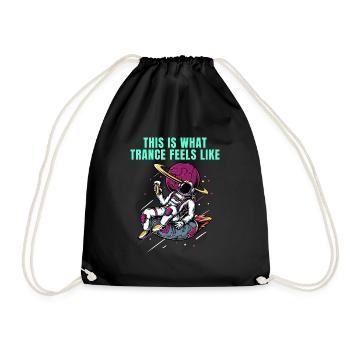 this is what Trance feels like - Drawstring Bag - black - Front