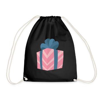 gift - Drawstring Bag - black - Front