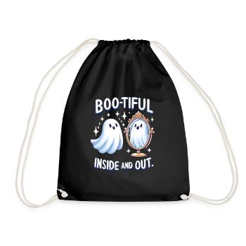 Halloween Shirt Boo - Tiful Inside and Out Ghost - Turnbeutel - Schwarz - Vorne
