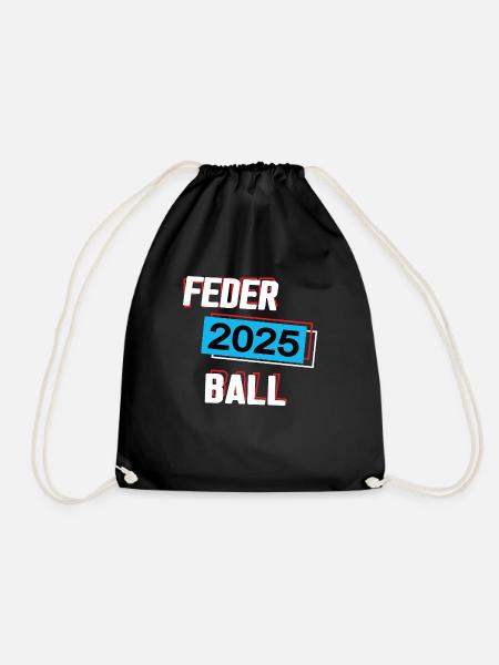 Federball 2025 Federballer Federballspieler Spiel - Turnbeutel - Schwarz
