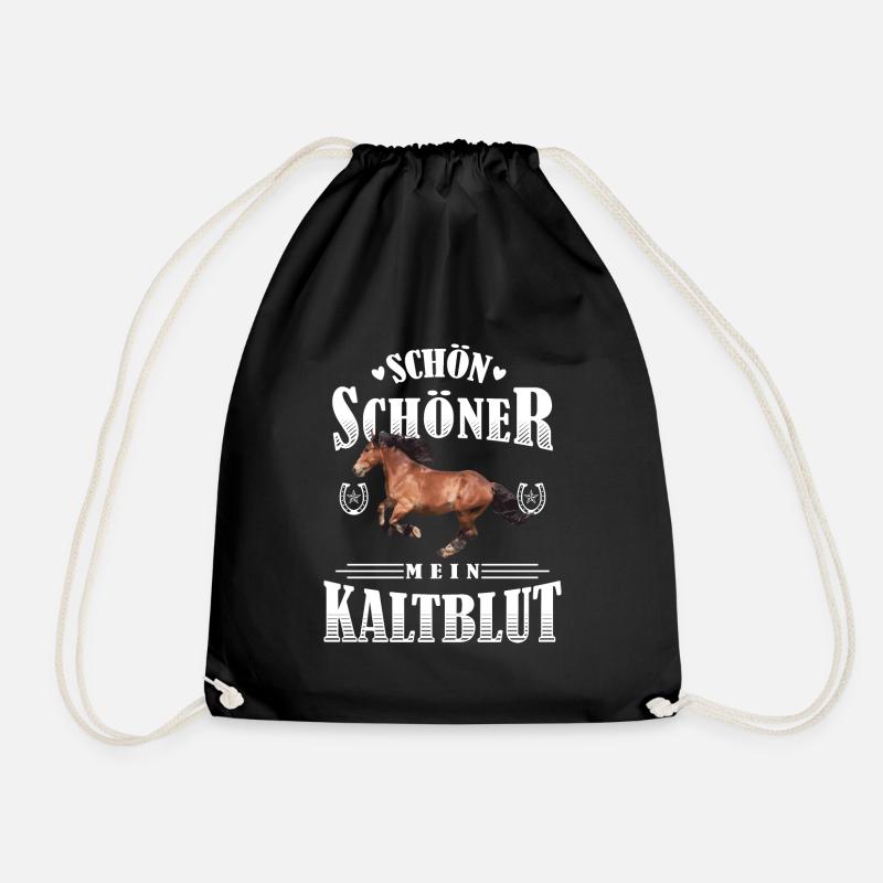 Schön Schöner Mein Kaltblut - Turnbeutel - Schwarz
