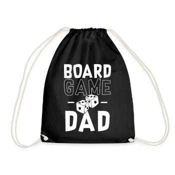 Board Game Dad - Dad Board Games Fan - Drawstring Bag - black - Front