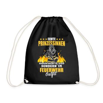De vraies princesses viennent en tenue de pompiers - Sac de sport léger - noir - Devant