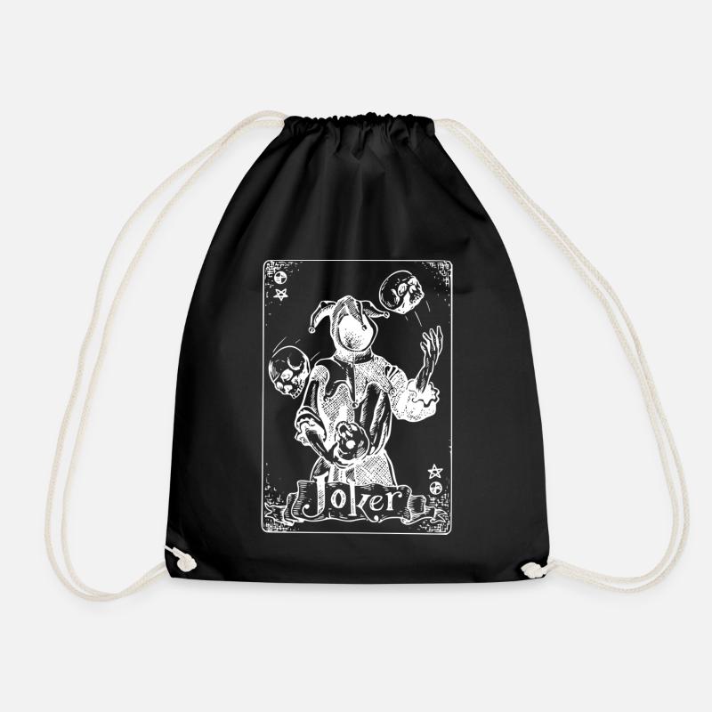 joker - Drawstring Bag - black