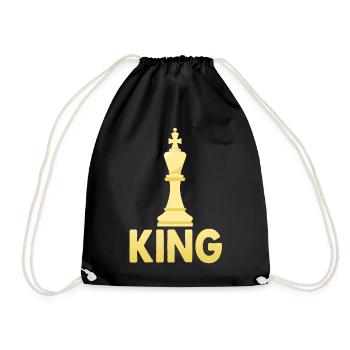 Chess King - Drawstring Bag - black - Front