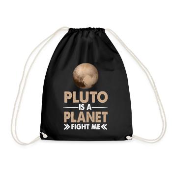 Pluto Planet - Drawstring Bag - black - Front