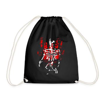 squelette - Sac de sport léger - noir - Devant