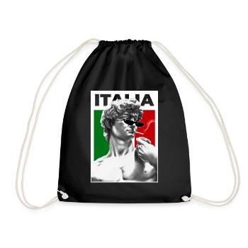 Italien Michelangelo David coole retro Meme Kunst - Turnbeutel - Schwarz - Vorne