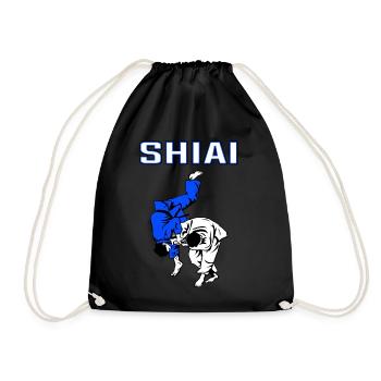 Judo Shiai T-Shirt mit den Judoas - Turnbeutel - Schwarz - Vorne