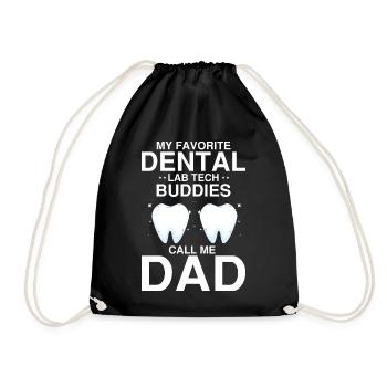 Dental laboratory and dental technology for dental clinics - Drawstring Bag - black - Front