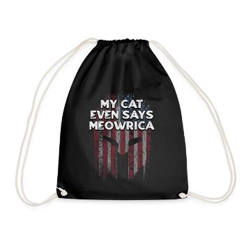 Mon chat dit même Meowrica American Independence - Sac de sport léger - noir - Devant