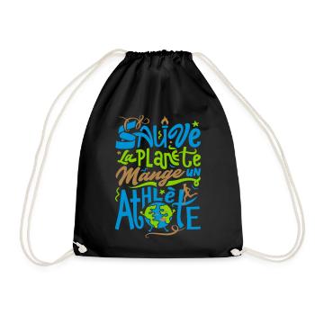 Sauve la Planète - Sac de sport léger - noir - Devant