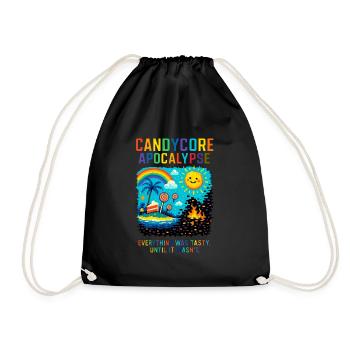 Candycore Apocalypse – Doux, coloré... et soudain - Sac de sport léger - noir - Devant