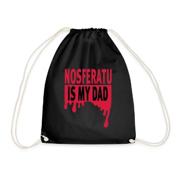 Nosferatu Is My Dad - Drawstring Bag - black - Front