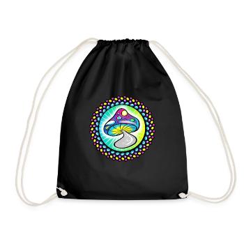 Trippy Goa Champignon - Sac de sport léger - noir - Devant