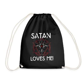 Teufel Hölle - Satan m’aime - Sac de sport léger - noir - Devant