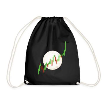 Candlestick Chart Krypto Coin to the Moon Bourse - Sac de sport léger - noir - Devant
