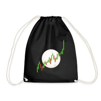 Blockchain Crypto Trading Currency Exchange - Drawstring Bag - black - Front