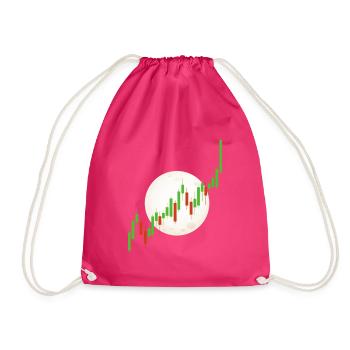 Blockchain Crypto Trading Currency Exchange - Drawstring Bag - fuchsia - Front
