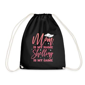Maman est mon nom Le bombardement est mon jeu - Sea Shell - Sac de sport léger - noir - Devant