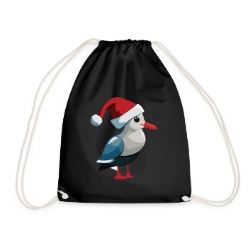 Möwe - Turnbeutel - Schwarz - Vorne