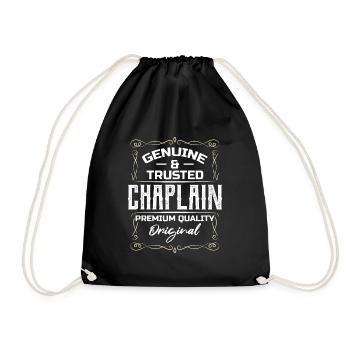 Genuine And Trusted Chaplain Premium Quality - Drawstring Bag - black - Front