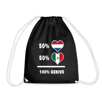 Mexico and the Netherlands Genius / Gift - Drawstring Bag - black - Front