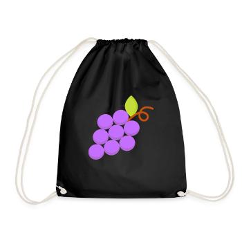 grape - Drawstring Bag - black - Front