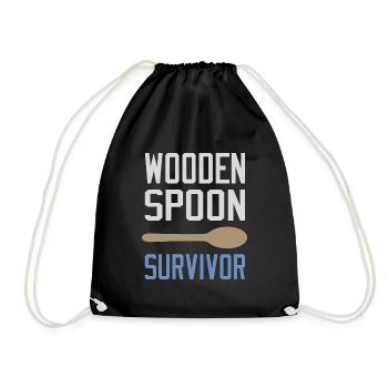 Wooden Spoon Survivor - Drawstring Bag - black - Front
