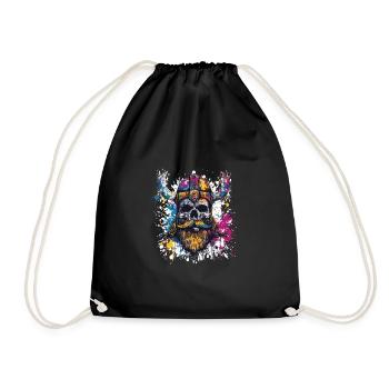 Viking Skull - Drawstring Bag - black - Front