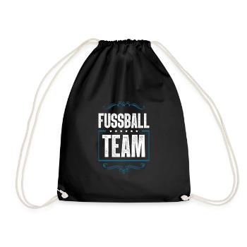 Fussball Team - Turnbeutel - Schwarz - Vorne
