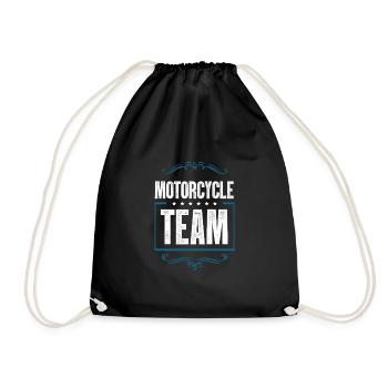 Motorcycle Team - Drawstring Bag - black - Front